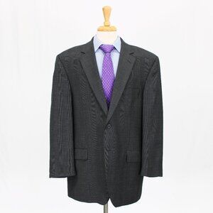 John W. Nordstrom 46R Gray Check 2-Button Sport Coat Blazer Jacket V949